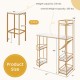 Bar table set with storage shelves, wine rack, and gold frame; features adjustable foot pads and chic marble design.
