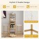Bar table set featuring a simulated marble grain top, gold metal frame, and wine rack for stylish storage and.