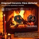 Realistic black skull fire pit decoration made of fireproof ceramic fibre, perfect for Halloween ambiance and outdoor.