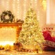 Lifelike 6 ft artificial Christmas tree with warm white LED lights, perfect for festive home decoration.