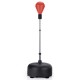 Adjustable freestanding punching bag in red with durable PU ball, height adjustment, and stable base for fitness.