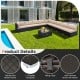 L-shaped 10 piece outdoor wicker conversation set with beige cushions, featuring a durable PE rattan design for patio.