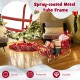 Metal Christmas Santa sleigh with a spacious cargo area, sturdy frame, and festive design for holiday decoration.