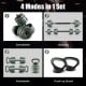 Adjustable 4 in 1 weight set featuring dumbbells, barbells, kettlebells, and push-up stands for versatile home workouts.