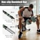 Adjustable weight dumbbell set with foam-covered non-slip grip and 16 weight plates for versatile home workouts.