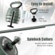 Adjustable 4 in 1 weight dumbbell set with foam grip, spinlock collars, and stable flat base for safe home workouts.