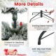 Folding metal stand with anti-slip foot pads for the 6-foot flocked Christmas tree, ensuring stability and floor.