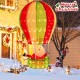 4.5-foot lighted Santa Claus in a hot air balloon, perfect for festive outdoor Christmas decorations in your yard.