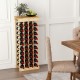 40-bottle modular wine rack in pine wood with 10 tiers, ideal for kitchen or cellar storage and stability.