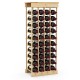 40-bottle modular wine rack made of durable pine wood, featuring 10 tiers and a compact top for versatile storage.