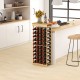 40-bottle modular wine rack made of durable pine wood, featuring 10 tiers for storage, ideal for kitchen or pantry use.