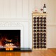 40 bottles modular wine rack made of durable pine wood, featuring 10 tiers for wine storage in a stylish kitchen.