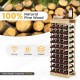 40-bottle modular wine rack made of durable pine wood, featuring 10 tiers and a weight capacity of 220 lbs for stable.