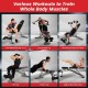 Strength training bench in black with adjustable back and seat positions for diverse full body workouts.