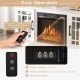 Remote control for the 48-inch electric fireplace TV stand, featuring power and flame control buttons for easy.