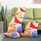 Square throw pillows with removable velvet cases, featuring colorful patterns, perfect for couch or bed decor.