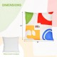 Colorful 18x18 inch square throw pillow with removable velvet cover, ideal for couch or bed decoration and comfort.