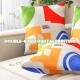 Colorful 18 x 18 inch square throw pillows with double-sided digital printing, perfect for couch or bed decoration.