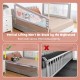 Vertical lifting baby bed rail with breathable mesh cloth, anti-collision sponge, and independent vertical lifting.