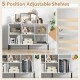 Open-back bookshelf with adjustable shelves and drawer, featuring a white finish for versatile storage in any room.