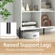 Open-back bookshelf with raised support legs and anti-slip foot pads, ideal for study or office storage.