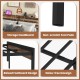 Storage headboard with charging station and non-scratch foot pads for the Full/Queen size bed frame, ensuring tidy and.