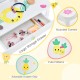 Kids Vanity Table Set with Tri-Folding Mirror and Large Drawer - Gallery View 7 of 10
