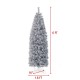 6 FT pre-lit artificial Christmas tree with 250 cool-white LED lights, featuring a black and white design for festive.