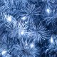 Close-up of the 6 ft pre-lit artificial Christmas tree with cool-white LED lights and black and white branch tips.