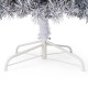 Base of a 6 ft pre-lit artificial Christmas tree with a stable metal stand and anti-slip footpads for floor protection.