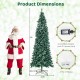 9 ft pre-lit artificial Christmas tree with 1298 snowy branch tips, UL-certified lights, and sturdy metal base for.