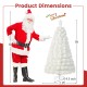 5 ft snow-flocked artificial Christmas tree with 220 branch tips and fiber optic lights, perfect for festive decor.