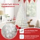 5-foot pre-lit fiber optic white snow-flocked Christmas tree with 220 lush branch tips for a winter wonderland charm.