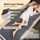 Electric heated mattress pad in gray with 5 heating levels, featuring soft flannel and overheat protection for safe use.