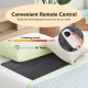 Electric heated mattress pad in gray with 5 heating levels, timer function, and soft flannel for twin size beds.