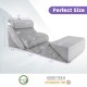 Gray 7-piece bed wedge pillow set with memory foam, ergonomic design, and washable cover for personalized support.