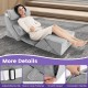Adjustable gray bed wedge pillow set with memory foam, featuring a smooth zipper and convenient handle for personalized.