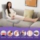 Adjustable gray orthopedic bed wedge pillow set for back and neck support, ideal for comfort and pain relief.