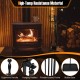 5-piece black fireplace tool set featuring ergonomic handles, sturdy iron frame, and convenient hanging hooks for easy.