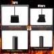 5-piece black fireplace tool set featuring a sturdy iron frame, including brush, shovel, poker, and tong for efficient.