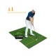 Artificial turf grass practice mat measuring 5 x 3 ft with 32mm thickness, ideal for indoor and outdoor golf training.
