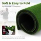 Rolled-up 5 x 3 ft artificial turf grass practice mat with anti-slip base, ideal for indoor and outdoor golf training.