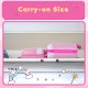 Kids carry-on luggage set featuring a pink design, includes a 12-inch backpack, perfect for flights and outdoor.