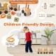 3-section wooden train set with stackable blocks, tow rope for easy pulling, and cute animal patterns for kids' play.