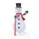 5FT pop-up Christmas snowman with 180 LED lights, showcasing a cheerful design, ideal for brightening your yard.