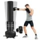Freestanding 71-inch punching bag with 25 suction cups, includes boxing gloves for boxing and kickboxing training.