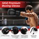 Freestanding 71-inch punching bag with 25 suction cups, includes 2 premium boxing gloves for training and stress relief.