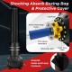 Freestanding 71-inch punching bag with PVC shock absorber and 25 suction cups for stability during training.