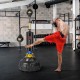Boxing speed trainer with adjustable height, featuring 360° spinning bar and two speed balls for agility training.
