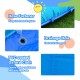 Close-up of the PVC-coated Oxford cloth and drainage hole for the inflatable waterslide bounce house, ensuring.